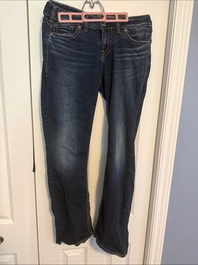Silver Jeans Dark Wash Blue Bootcut Jeans